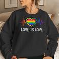 Lgbt Gay Pride Heartbeat Lesbian Gays Love Sexy Rainbow Women Sweatshirt Gifts for Her