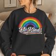 Lgbtq Ally Be Kind Gay Pride Lgbt Rainbow Flag Retro Sweatshirt Gifts for Her