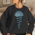 Lotus Flower Unalome Yoga Meditation Awareness Zen Women Sweatshirt Gifts for Her