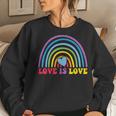Love Is Love Rainbow Lgbt Gay Lesbian Pride Women Sweatshirt Gifts for Her