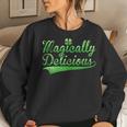 Magically Delicious Funny Irish St Patricks Day Women Women Crewneck Graphic Sweatshirt Gifts for Her