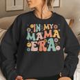 In My Mama Era Cute Smile Face Groovy Mom Mama Mother Era Women Sweatshirt Gifts for Her
