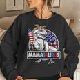 MamasaurusRex Dinosaur Mama Saurus Usa Flag 4Th Of July For Mama Women Sweatshirt Gifts for Her