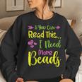 Mardi Gras For Women Girls More Beads Fat Tuesday Parade Women Crewneck Graphic Sweatshirt Gifts for Her
