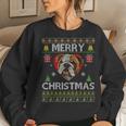 Merry Christmas English Bulldog Dog Ugly Sweater Women Sweatshirt Gifts for Her