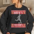 Merry Kickmas Soccer Player Sports Ugly Christmas Sweater Women Sweatshirt Gifts for Her