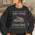 Merry Xmas Ugly Christmas Sweater Fireman Firefighter Women Sweatshirt Gifts for Her