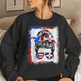 Messy Bun Half American Puerto Rican Dominican Root Women Sweatshirt Gifts for Her