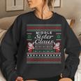 Middle Sister Claus Ugly Christmas Sweater Pajamas Women Sweatshirt Gifts for Her