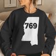 Mississippi 769 Area Code Women Sweatshirt Gifts for Her
