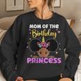 Mom Of The Birthday Princess Melanin Afro Unicorn Cute Women Sweatshirt Gifts for Her
