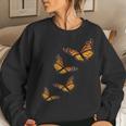 Monarch Butterfly -Milkweed Plants Butterflies Women Sweatshirt Gifts for Her