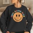 Mothers Day Groovy Auntie Cool Aunts Club 2 Sided Women Crewneck Graphic Sweatshirt Gifts for Her
