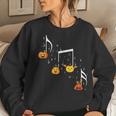Music Note Pumpkin Fall Music Teacher Halloween Costume Women Sweatshirt Gifts for Her