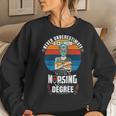 Never Underestimate A Cat Mom With A Nursing Degree Funny Women Crewneck Graphic Sweatshirt Gifts for Her