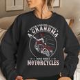 Never Underestimate A Grandma Who Rides Motorcycles Funny Women Crewneck Graphic Sweatshirt Gifts for Her
