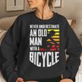 Never Underestimate An Old Man With A Bicycle Retired Gift Gift For Mens Women Crewneck Graphic Sweatshirt Gifts for Her