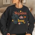 Nopales De Leer Spanish Teacher Maestra Cactus Bilingual Women Sweatshirt Gifts for Her