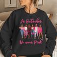 In October We Wear Pink African American Breast Cancer Women Sweatshirt Gifts for Her