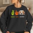 Peace Love Cavador Dog My Dogs Are My Cardio Women Sweatshirt Gifts for Her