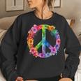 Peace Love Hippie Sign Love Flower World Peace Day Women Sweatshirt Gifts for Her