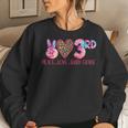 Peace Love Third 3Rd Grade Squad Back To School Teacher Girl Women Crewneck Graphic Sweatshirt Gifts for Her