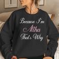Personalized Altha Name Personalized Cute Pink Gi Women Sweatshirt Gifts for Her