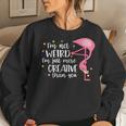 Pink Flamingo Im Not Weird Im More Creative Women Crewneck Graphic Sweatshirt Gifts for Her