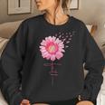 Pink Ribbon Daisy Faith Breast Cancer Awareness Month Women Sweatshirt Gifts for Her