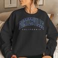 Porterville California Ca Varsity Style Navy Text Women Sweatshirt Gifts for Her