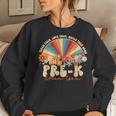 Prek Dream Team Retro Groovy Rainbow Back To School Teacher For Teacher Women Sweatshirt Gifts for Her