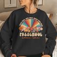Preschool Dream Team Groovy Rainbow Back To School Teacher Women Sweatshirt Gifts for Her