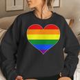 Pride Heart Novelty Pride Rainbow Heart Women Sweatshirt Gifts for Her