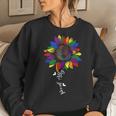 Proud Ally Rainbow Sunflower Lgbt Gay Lesbian Pride Women Sweatshirt Gifts for Her