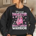 Proud Daughter Of A Breast Cancer Warrior Boxing Gloves Women Sweatshirt Gifts for Her