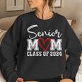 Proud Mom Class Of 2024 Senior Graduate Senior 24 Graduation Women Sweatshirt Gifts for Her