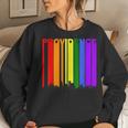 Providence Rhode Island Skyline Rainbow Lgbt Gay Pride Women Sweatshirt Gifts for Her