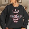 Queen Bee Crown Girls Hive Beekeeping Bee Women Sweatshirt Gifts for Her