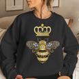 Queen Bee Crown Women Men Girls Honey Hive Beekeeping Bee Women Sweatshirt Gifts for Her