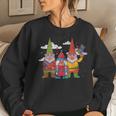 Rainbow Flag Garden Gnome Lgbt Queer Pride Nordic Gnome Women Sweatshirt Gifts for Her