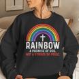 Rainbow A Promise Of God Not A Symbol Of Pride Women Sweatshirt Gifts for Her