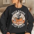 Read Books Be Kind Stay Weird Skeleton Reading Book Bookish Be Kind Sweatshirt Gifts for Her