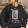 Read Books Be Kind Stay Weird Skull Book Lover Vintage Be Kind Women Sweatshirt Gifts for Her
