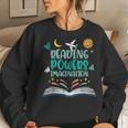 Reading Powers Imagination Cute Teacher Librarian Book Lover For Teacher Women Sweatshirt Gifts for Her