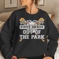 Ready To Hit First Grade Out Of The Park - Back To School Women Crewneck Graphic Sweatshirt Gifts for Her