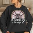 Respiratory Therapist Leopard Rainbow Nursing Day Nurse Week Women Sweatshirt Gifts for Her