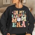 Retro Groovy Mom Baseball Cute In My Baseball Mom Era Women Sweatshirt Gifts for Her