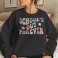Retro Schools Out Forever Teacher Retirement Women Sweatshirt Gifts for Her
