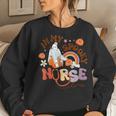 Retro In My Spooky Nurse Era Rn Icu Er Halloween Spooky Women Sweatshirt Gifts for Her