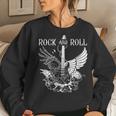 Rock And Roll Musical Instrument Guitar Women Crewneck Graphic Sweatshirt Gifts for Her